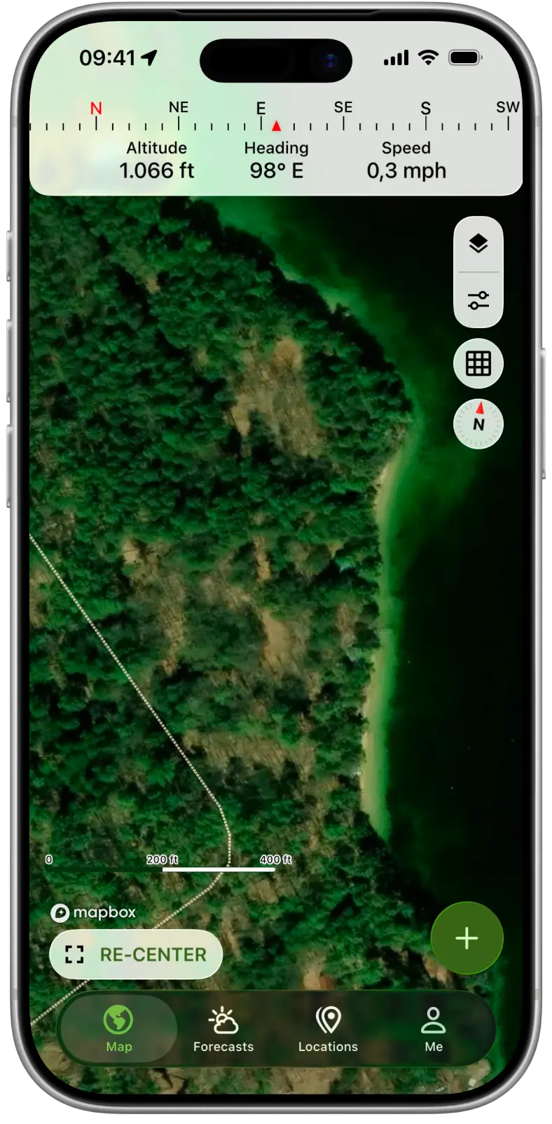 Mappa satellitare in Hunting Points